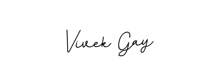 Also we have Vivek Gay name is the best signature style. Create professional handwritten signature collection using BallpointsItalic-DORy9 autograph style. Vivek Gay signature style 11 images and pictures png