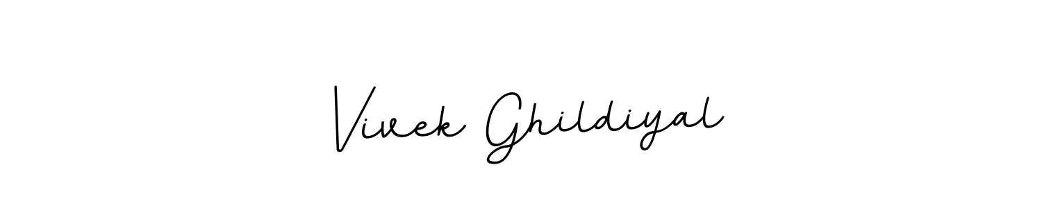 Use a signature maker to create a handwritten signature online. With this signature software, you can design (BallpointsItalic-DORy9) your own signature for name Vivek Ghildiyal. Vivek Ghildiyal signature style 11 images and pictures png