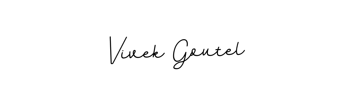 This is the best signature style for the Vivek Goutel name. Also you like these signature font (BallpointsItalic-DORy9). Mix name signature. Vivek Goutel signature style 11 images and pictures png