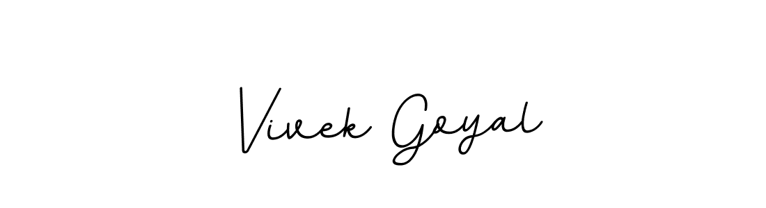 How to make Vivek Goyal name signature. Use BallpointsItalic-DORy9 style for creating short signs online. This is the latest handwritten sign. Vivek Goyal signature style 11 images and pictures png