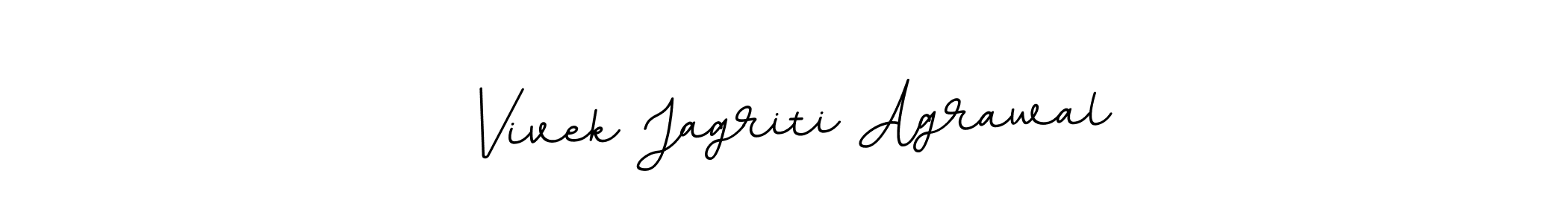 Vivek Jagriti Agrawal stylish signature style. Best Handwritten Sign (BallpointsItalic-DORy9) for my name. Handwritten Signature Collection Ideas for my name Vivek Jagriti Agrawal. Vivek Jagriti Agrawal signature style 11 images and pictures png