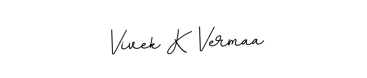 Vivek K Vermaa stylish signature style. Best Handwritten Sign (BallpointsItalic-DORy9) for my name. Handwritten Signature Collection Ideas for my name Vivek K Vermaa. Vivek K Vermaa signature style 11 images and pictures png