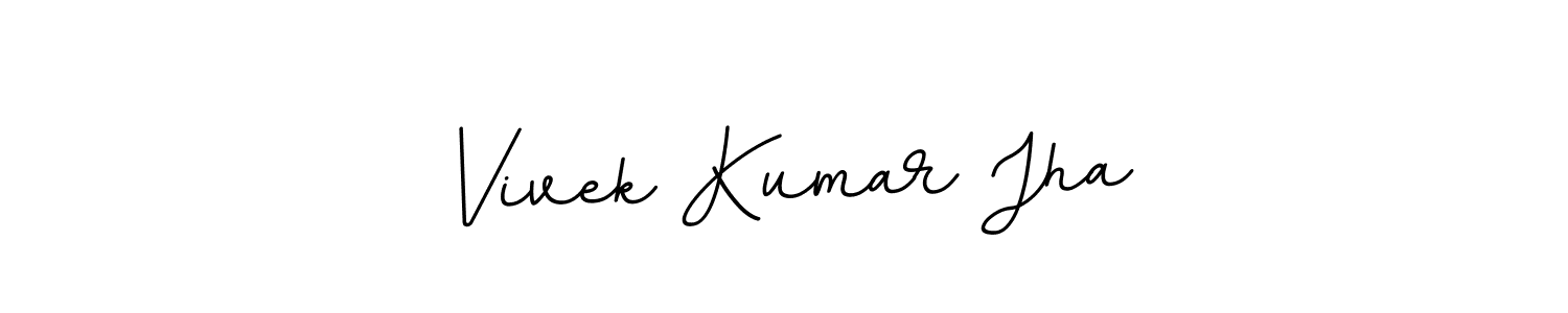 Create a beautiful signature design for name Vivek Kumar Jha. With this signature (BallpointsItalic-DORy9) fonts, you can make a handwritten signature for free. Vivek Kumar Jha signature style 11 images and pictures png