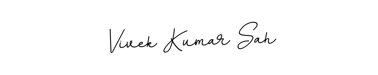 How to make Vivek Kumar Sah name signature. Use BallpointsItalic-DORy9 style for creating short signs online. This is the latest handwritten sign. Vivek Kumar Sah signature style 11 images and pictures png