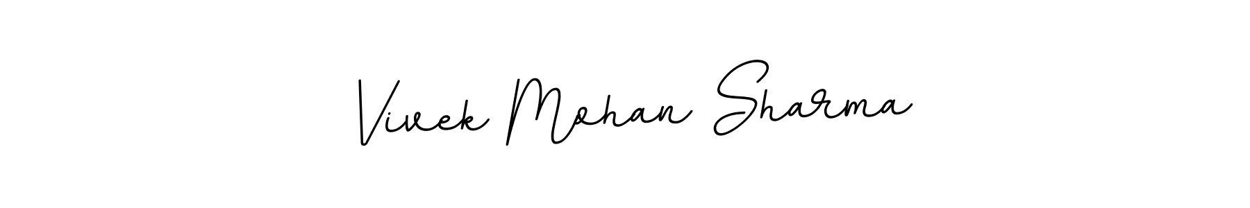 This is the best signature style for the Vivek Mohan Sharma name. Also you like these signature font (BallpointsItalic-DORy9). Mix name signature. Vivek Mohan Sharma signature style 11 images and pictures png