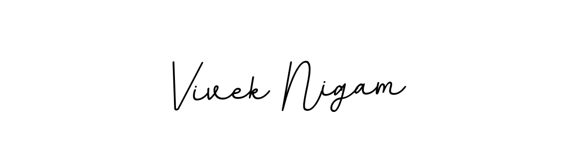 The best way (BallpointsItalic-DORy9) to make a short signature is to pick only two or three words in your name. The name Vivek Nigam include a total of six letters. For converting this name. Vivek Nigam signature style 11 images and pictures png