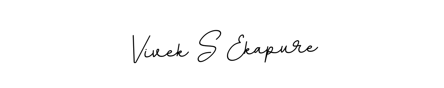 This is the best signature style for the Vivek S Ekapure name. Also you like these signature font (BallpointsItalic-DORy9). Mix name signature. Vivek S Ekapure signature style 11 images and pictures png