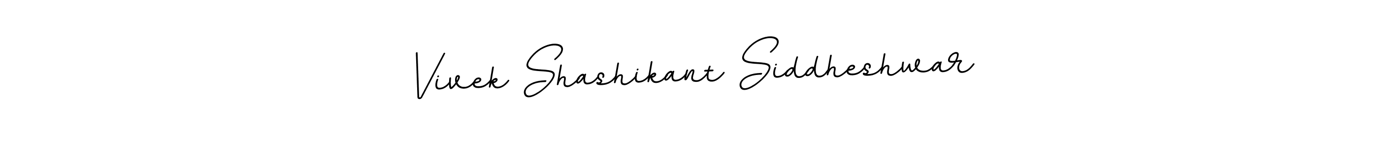 How to make Vivek Shashikant Siddheshwar name signature. Use BallpointsItalic-DORy9 style for creating short signs online. This is the latest handwritten sign. Vivek Shashikant Siddheshwar signature style 11 images and pictures png