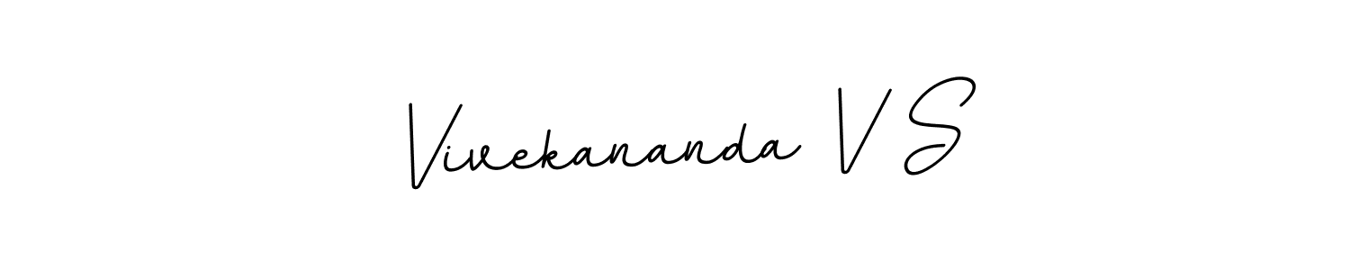 Create a beautiful signature design for name Vivekananda V S. With this signature (BallpointsItalic-DORy9) fonts, you can make a handwritten signature for free. Vivekananda V S signature style 11 images and pictures png