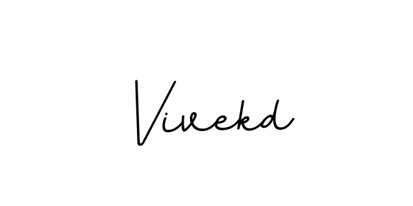 Vivekd stylish signature style. Best Handwritten Sign (BallpointsItalic-DORy9) for my name. Handwritten Signature Collection Ideas for my name Vivekd. Vivekd signature style 11 images and pictures png