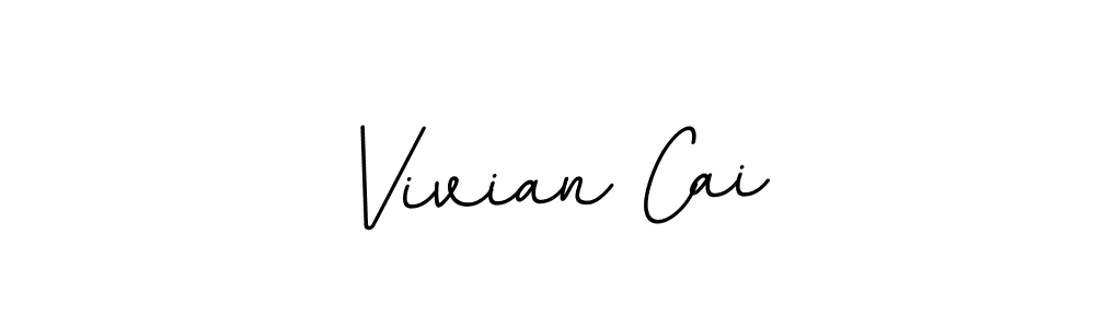 Make a beautiful signature design for name Vivian Cai. With this signature (BallpointsItalic-DORy9) style, you can create a handwritten signature for free. Vivian Cai signature style 11 images and pictures png
