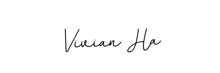 How to make Vivian Ha name signature. Use BallpointsItalic-DORy9 style for creating short signs online. This is the latest handwritten sign. Vivian Ha signature style 11 images and pictures png