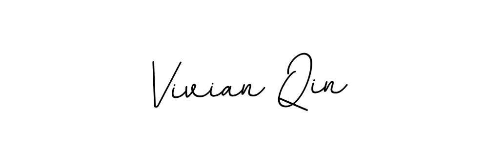 Make a beautiful signature design for name Vivian Qin. With this signature (BallpointsItalic-DORy9) style, you can create a handwritten signature for free. Vivian Qin signature style 11 images and pictures png