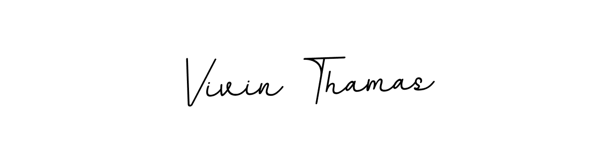 Make a beautiful signature design for name Vivin Thamas. With this signature (BallpointsItalic-DORy9) style, you can create a handwritten signature for free. Vivin Thamas signature style 11 images and pictures png