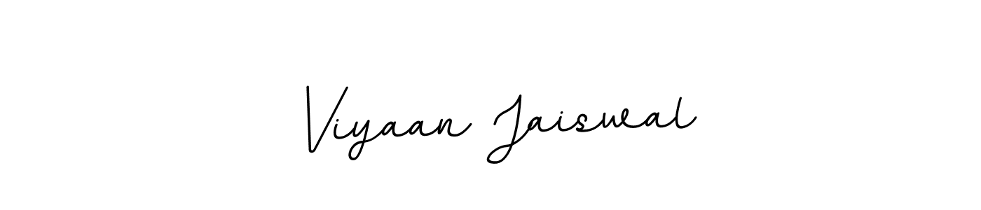 How to make Viyaan Jaiswal name signature. Use BallpointsItalic-DORy9 style for creating short signs online. This is the latest handwritten sign. Viyaan Jaiswal signature style 11 images and pictures png