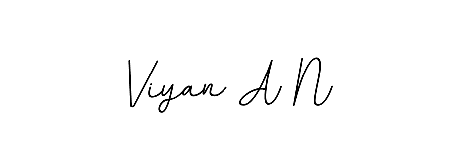 Design your own signature with our free online signature maker. With this signature software, you can create a handwritten (BallpointsItalic-DORy9) signature for name Viyan A N. Viyan A N signature style 11 images and pictures png