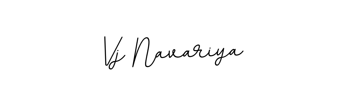 Use a signature maker to create a handwritten signature online. With this signature software, you can design (BallpointsItalic-DORy9) your own signature for name Vj Navariya. Vj Navariya signature style 11 images and pictures png