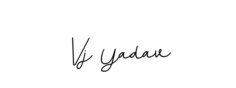 How to make Vj Yadav name signature. Use BallpointsItalic-DORy9 style for creating short signs online. This is the latest handwritten sign. Vj Yadav signature style 11 images and pictures png