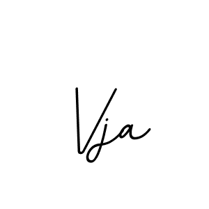 Make a beautiful signature design for name Vja. With this signature (BallpointsItalic-DORy9) style, you can create a handwritten signature for free. Vja signature style 11 images and pictures png