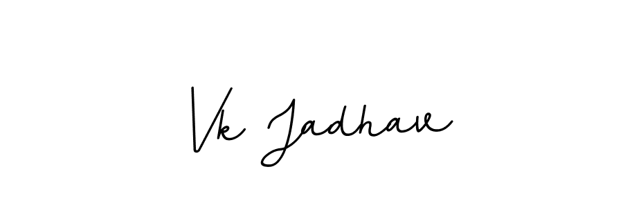 Create a beautiful signature design for name Vk Jadhav. With this signature (BallpointsItalic-DORy9) fonts, you can make a handwritten signature for free. Vk Jadhav signature style 11 images and pictures png