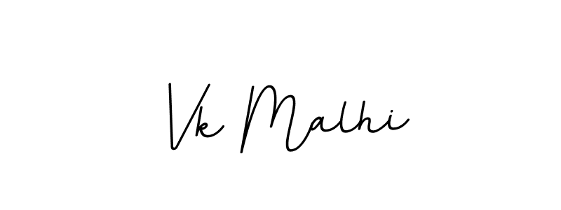 Design your own signature with our free online signature maker. With this signature software, you can create a handwritten (BallpointsItalic-DORy9) signature for name Vk Malhi. Vk Malhi signature style 11 images and pictures png