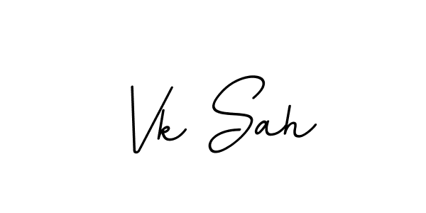 Design your own signature with our free online signature maker. With this signature software, you can create a handwritten (BallpointsItalic-DORy9) signature for name Vk Sah. Vk Sah signature style 11 images and pictures png