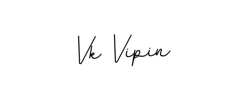 How to make Vk Vipin name signature. Use BallpointsItalic-DORy9 style for creating short signs online. This is the latest handwritten sign. Vk Vipin signature style 11 images and pictures png