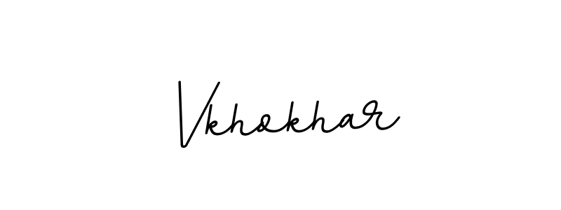 Create a beautiful signature design for name Vkhokhar. With this signature (BallpointsItalic-DORy9) fonts, you can make a handwritten signature for free. Vkhokhar signature style 11 images and pictures png