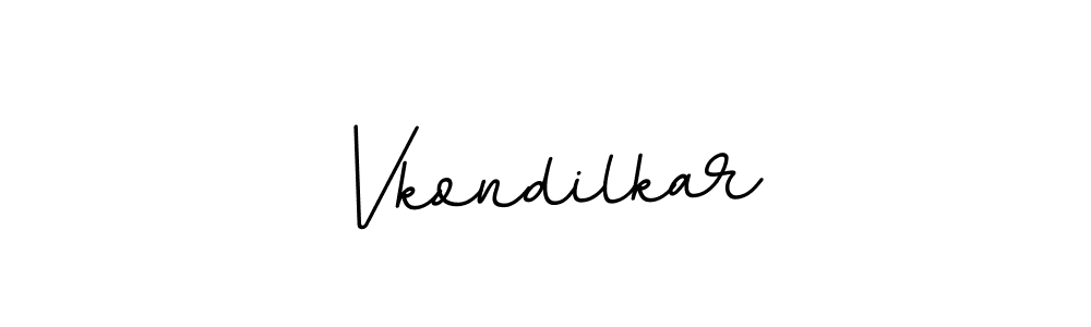 Vkondilkar stylish signature style. Best Handwritten Sign (BallpointsItalic-DORy9) for my name. Handwritten Signature Collection Ideas for my name Vkondilkar. Vkondilkar signature style 11 images and pictures png