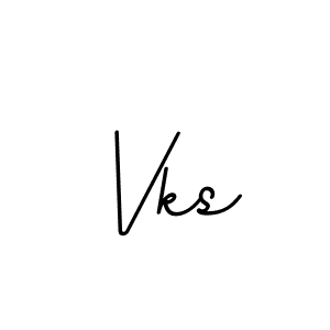 Create a beautiful signature design for name Vks. With this signature (BallpointsItalic-DORy9) fonts, you can make a handwritten signature for free. Vks signature style 11 images and pictures png