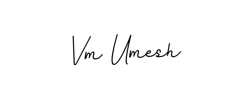 Design your own signature with our free online signature maker. With this signature software, you can create a handwritten (BallpointsItalic-DORy9) signature for name Vm Umesh. Vm Umesh signature style 11 images and pictures png