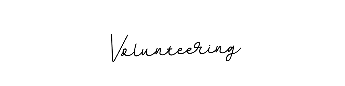 It looks lik you need a new signature style for name Volunteering. Design unique handwritten (BallpointsItalic-DORy9) signature with our free signature maker in just a few clicks. Volunteering signature style 11 images and pictures png