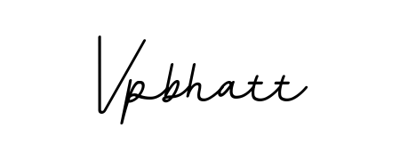 Elevate your brand with a stunning Vpbhatt eSignature. The BallpointsItalic-DORy9 style provides a balanced, flowing aesthetic for everyday signing. Vpbhatt signature style 11 images and pictures png