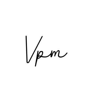 Design your own signature with our free online signature maker. With this signature software, you can create a handwritten (BallpointsItalic-DORy9) signature for name Vpm. Vpm signature style 11 images and pictures png