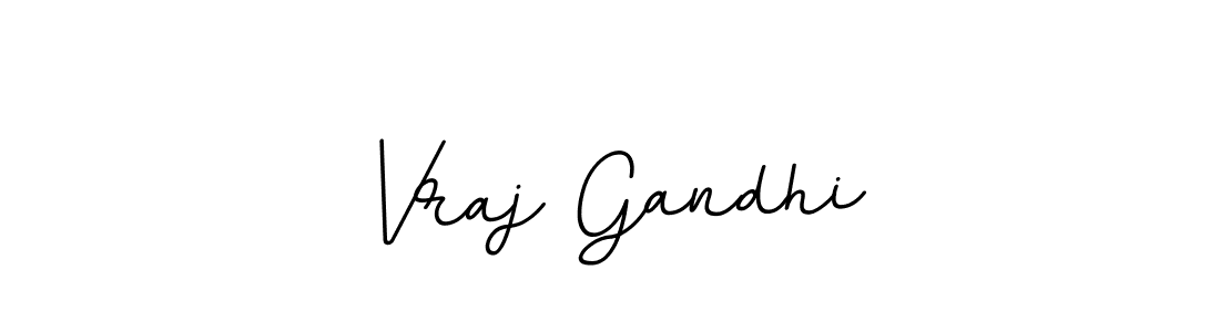 Design your own signature with our free online signature maker. With this signature software, you can create a handwritten (BallpointsItalic-DORy9) signature for name Vraj Gandhi. Vraj Gandhi signature style 11 images and pictures png
