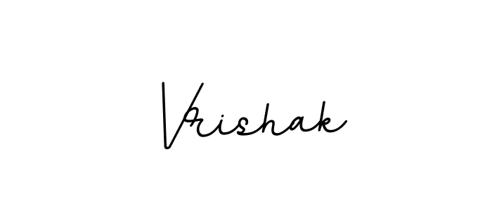 Make a beautiful signature design for name Vrishak. With this signature (BallpointsItalic-DORy9) style, you can create a handwritten signature for free. Vrishak signature style 11 images and pictures png