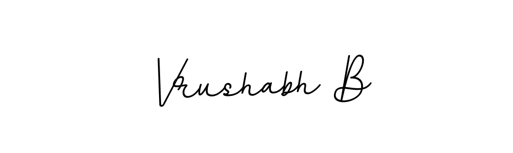 Use a signature maker to create a handwritten signature online. With this signature software, you can design (BallpointsItalic-DORy9) your own signature for name Vrushabh B. Vrushabh B signature style 11 images and pictures png