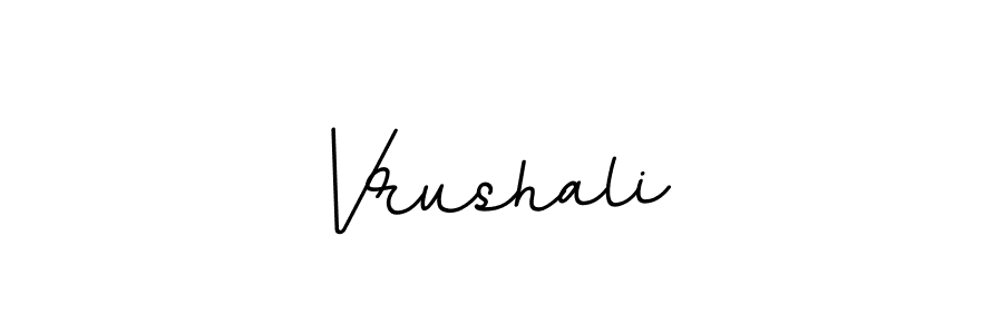 How to make Vrushali  name signature. Use BallpointsItalic-DORy9 style for creating short signs online. This is the latest handwritten sign. Vrushali  signature style 11 images and pictures png