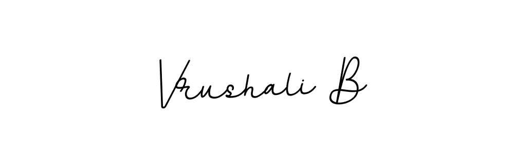 How to make Vrushali B name signature. Use BallpointsItalic-DORy9 style for creating short signs online. This is the latest handwritten sign. Vrushali B signature style 11 images and pictures png