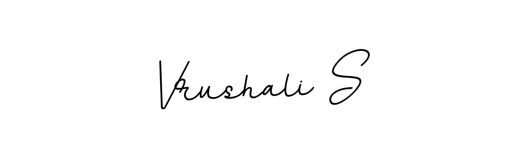 Vrushali S stylish signature style. Best Handwritten Sign (BallpointsItalic-DORy9) for my name. Handwritten Signature Collection Ideas for my name Vrushali S. Vrushali S signature style 11 images and pictures png