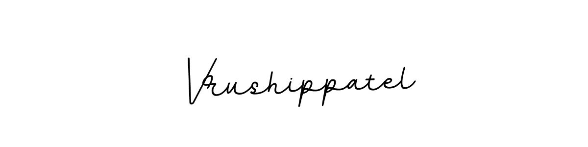 How to make Vrushippatel name signature. Use BallpointsItalic-DORy9 style for creating short signs online. This is the latest handwritten sign. Vrushippatel signature style 11 images and pictures png