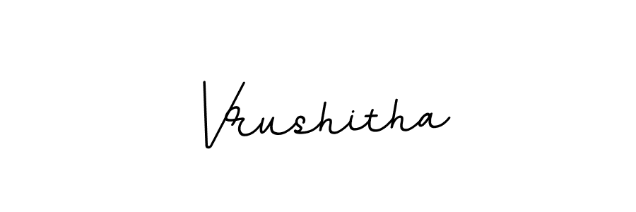 Vrushitha stylish signature style. Best Handwritten Sign (BallpointsItalic-DORy9) for my name. Handwritten Signature Collection Ideas for my name Vrushitha. Vrushitha signature style 11 images and pictures png