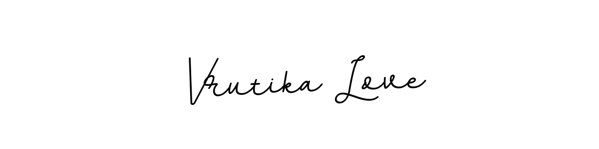 Create a beautiful signature design for name Vrutika Love. With this signature (BallpointsItalic-DORy9) fonts, you can make a handwritten signature for free. Vrutika Love signature style 11 images and pictures png