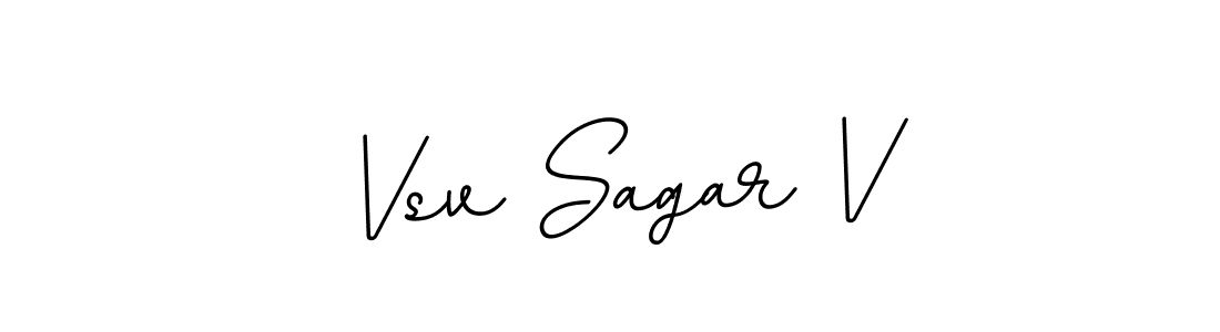 How to make Vsv Sagar V name signature. Use BallpointsItalic-DORy9 style for creating short signs online. This is the latest handwritten sign. Vsv Sagar V signature style 11 images and pictures png