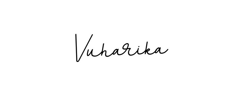 Use a signature maker to create a handwritten signature online. With this signature software, you can design (BallpointsItalic-DORy9) your own signature for name Vuharika. Vuharika signature style 11 images and pictures png