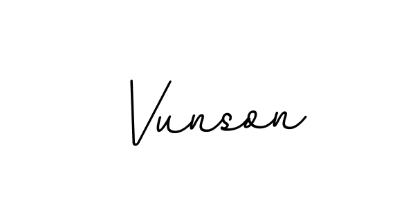 Make a beautiful signature design for name Vunson. With this signature (BallpointsItalic-DORy9) style, you can create a handwritten signature for free. Vunson signature style 11 images and pictures png