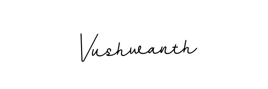 Create a beautiful signature design for name Vushwanth. With this signature (BallpointsItalic-DORy9) fonts, you can make a handwritten signature for free. Vushwanth signature style 11 images and pictures png