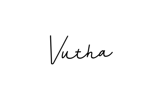 How to make Vutha name signature. Use BallpointsItalic-DORy9 style for creating short signs online. This is the latest handwritten sign. Vutha signature style 11 images and pictures png