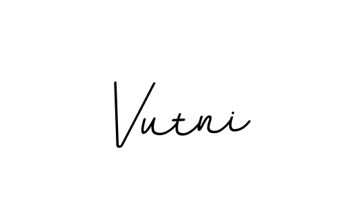 How to make Vutni name signature. Use BallpointsItalic-DORy9 style for creating short signs online. This is the latest handwritten sign. Vutni signature style 11 images and pictures png