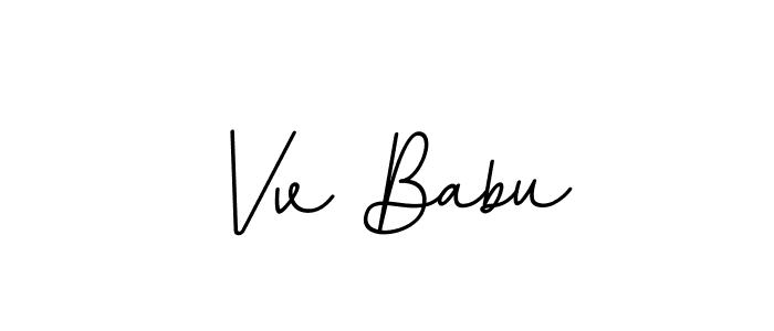 Design your own signature with our free online signature maker. With this signature software, you can create a handwritten (BallpointsItalic-DORy9) signature for name Vv Babu. Vv Babu signature style 11 images and pictures png